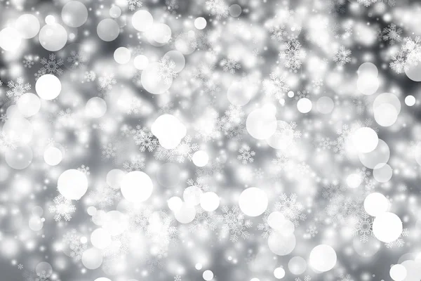 Fondo Navidad Con Copos Nieve Estrellas —  Fotos de Stock