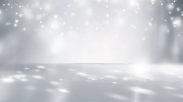 White Christmas Background Lights Snowflakes Snow — Stock Photo, Image