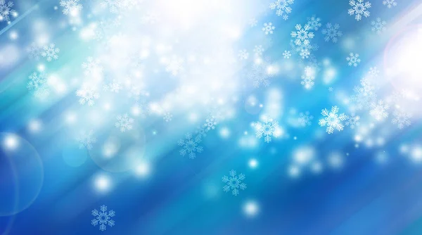 Fondo Navidad Abstracto Con Copos Nieve — Foto de Stock