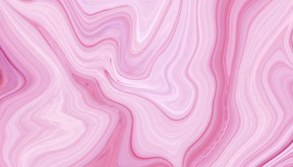 Pink Marble Texture Acrylic Paint Abstract Background Liquid Pattern Fluid — ストック写真