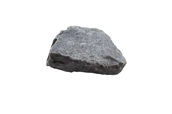 Чорний Камінь Білому Тлі Різні Породи — стокове фото