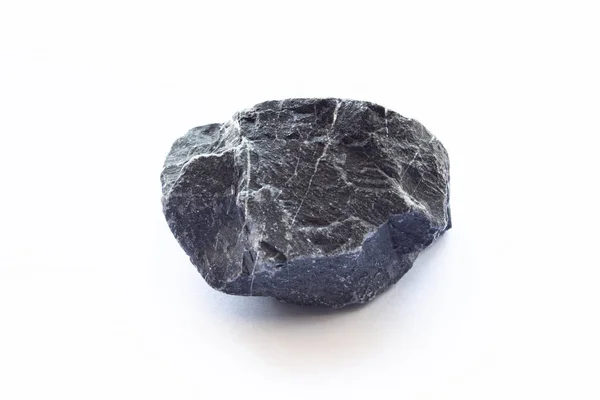 Black Stone White Background Different Rock — Stock Photo, Image