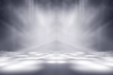 empty room with spotlight and light background