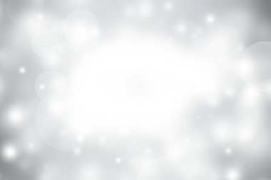 Beyaz bulanık arkaplan. Bokeh Noel 'i güzel, parlak Noel ışıklarını bulanıklaştırdı