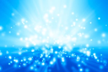 Bokeh ışıkları ile soyut mavi arkaplan