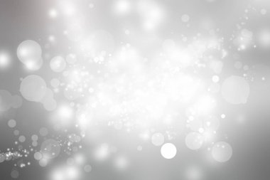 Beyaz bulanık arkaplan. Bokeh Noel 'i güzel, parlak Noel ışıklarını bulanıklaştırdı