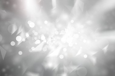 Beyaz bulanık arkaplan. Bokeh Noel 'i güzel, parlak Noel ışıklarını bulanıklaştırdı