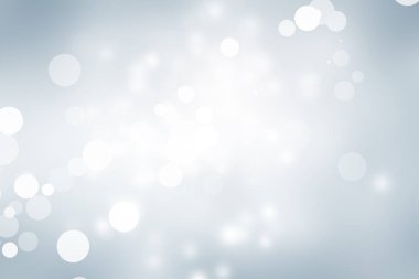 Beyaz bulanık arkaplan. Bokeh Noel 'i güzel, parlak Noel ışıklarını bulanıklaştırdı
