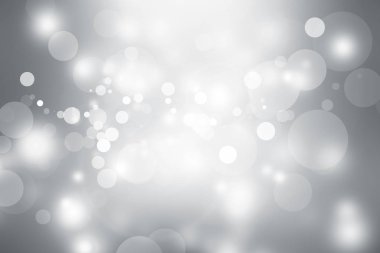 Beyaz bulanık arkaplan. Bokeh Noel 'i güzel, parlak Noel ışıklarını bulanıklaştırdı