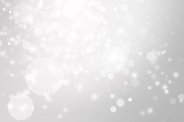 Beyaz bulanık arkaplan. Bokeh Noel 'i güzel, parlak Noel ışıklarını bulanıklaştırdı