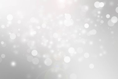 Beyaz bulanık arkaplan. Bokeh Noel 'i güzel, parlak Noel ışıklarını bulanıklaştırdı