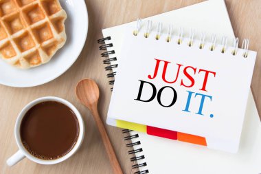 Text Just Do it on paper.