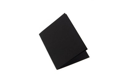 Boş portre A4. beyaz, değiştirilebilir arka plan / siyah kağıt beyaz izole broşür dergisi izole