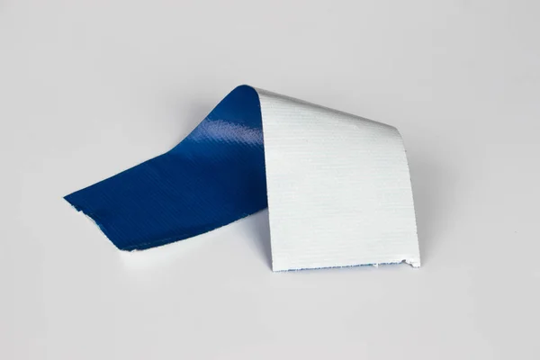 Sada Modrý Pásek Bílém Pozadí Roztržené Horizontální Různé Velikosti Modré — Stock fotografie