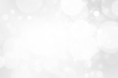 Beyaz bulanık arkaplan. Bokeh Noel 'i güzel, parlak Noel ışıklarını bulanıklaştırdı