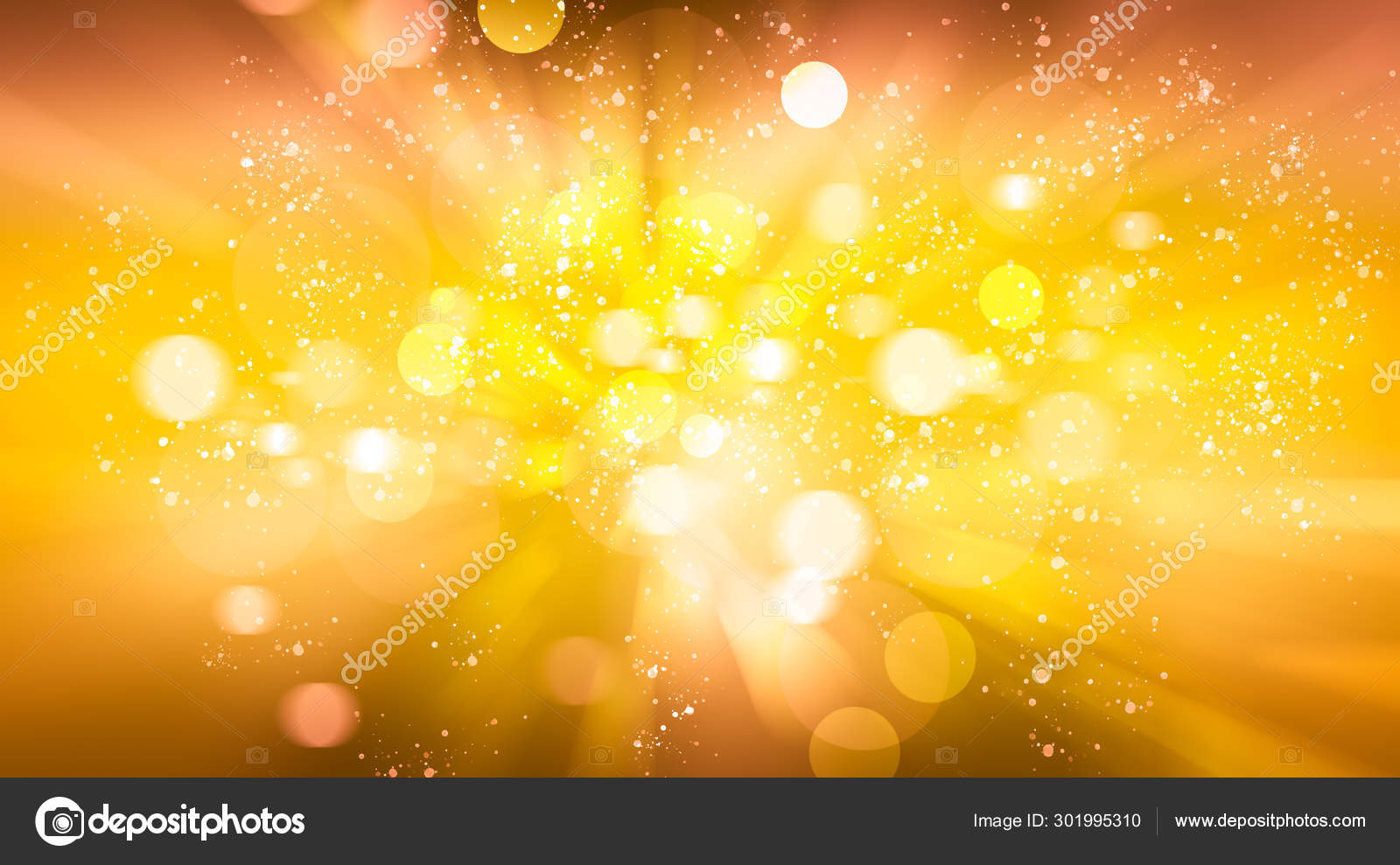 白いボケぼかしの背景 黄色の背景に円の光 ライトゴールドの輝きの背景 ストック写真 C Ooddysmile
