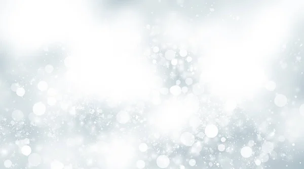 白い雪のぼかし抽象的な背景 ボケクリスマスは美しい光沢のあるクリスマスライトをぼかした — ストック写真