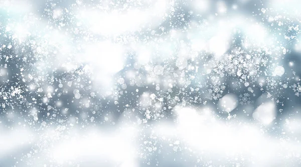 Fondo Invierno Con Nieve Copos Nieve —  Fotos de Stock