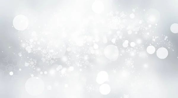Fondo Navidad Con Copos Nieve Estrellas —  Fotos de Stock
