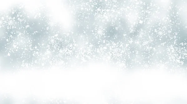 Sfondo Invernale Con Neve Fiocchi Neve — Foto Stock