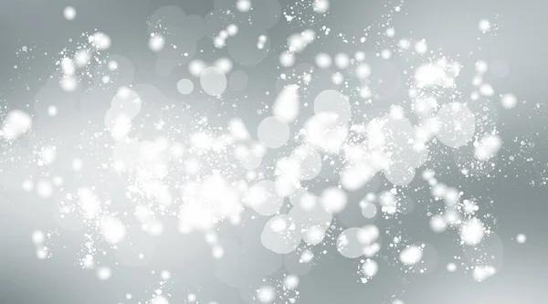 Fondo Abstracto Borroso Blanco Bokeh Navidad Borrosa Hermosas Luces Navidad —  Fotos de Stock