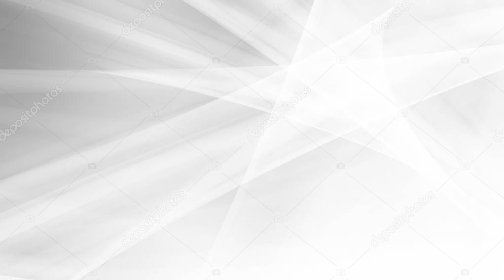 white abstract background with smooth lines. 3d illustration, graphic.