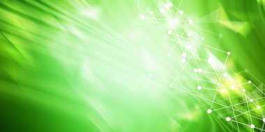 Parlak çizgiler ve noktalarla soyut bir arkaplan. yüksek teknoloji 3D illüstrasyon.