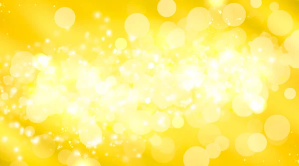 Fondo Amarillo Abstracto Con Luces Bokeh — Foto de Stock