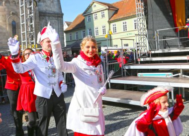 Schwaebisch Gmuend, Almanya - 23 Şubat 2019: Karnaval Musik Festivali