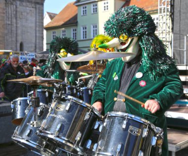 Schwaebisch Gmuend, Almanya - 23 Şubat 2019: Karnaval Musik Festivali