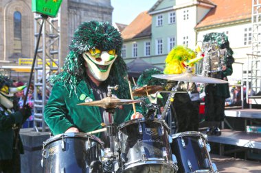 Schwaebisch Gmuend, Almanya - 23 Şubat 2019: Karnaval Musik Festivali