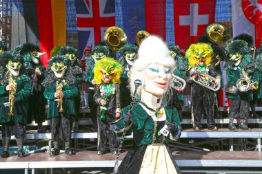 Schwaebisch Gmuend, Almanya - 23 Şubat 2019: Karnaval Musik Festivali