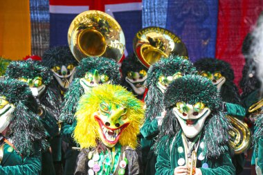 Schwaebisch Gmuend, Almanya - 23 Şubat 2019: Karnaval Musik Festivali