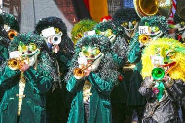Schwaebisch Gmuend, Almanya - 23 Şubat 2019: Karnaval Musik Festivali