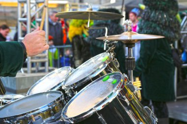 Schwaebisch Gmuend, Almanya - 23 Şubat 2019: Karnaval Musik Festivali