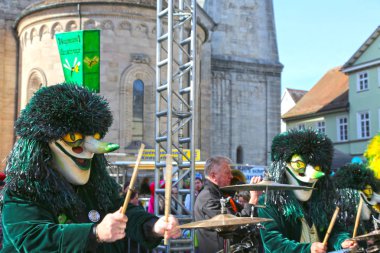 Schwaebisch Gmuend, Almanya - 23 Şubat 2019: Karnaval Musik Festivali