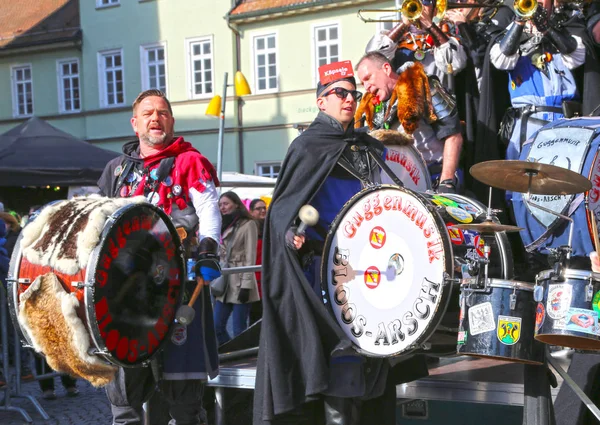 Schwaebisch Gmuend, Almanya - 23 Şubat 2019: Karnaval Musik Festivali