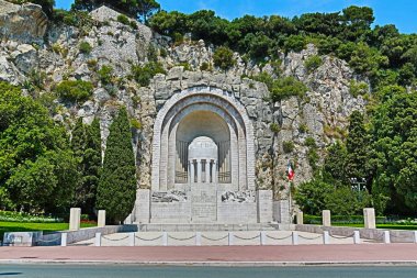 Nice, France - June 12, 2014: Monument to the Dead Rauba-Cape�� clipart