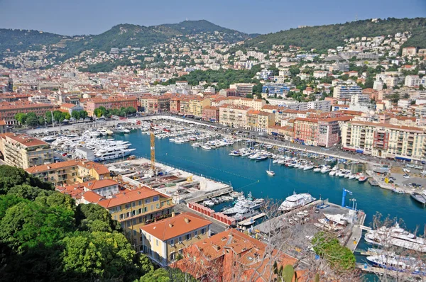 Veduta del porto di Nizza, Francia — Foto Stock