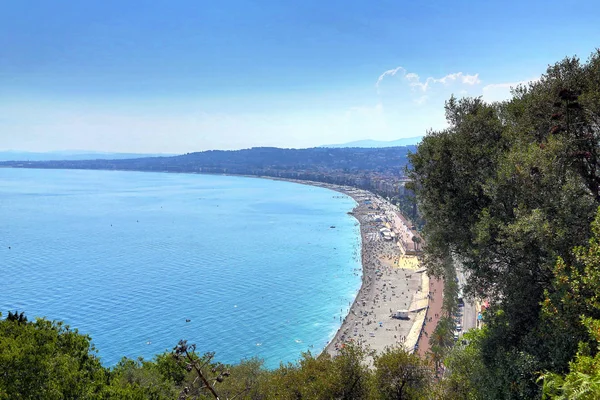 Seacoast och Beach Nice, Frankrike — Stockfoto