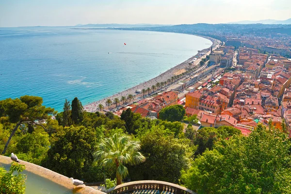 Litoral e praia Nice, França — Fotografia de Stock