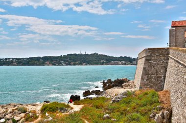 Antibes, Fransa-Haziran 16, 2014: pitoresk sahil