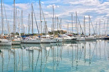 Antibes, Fransa - 16 Haziran 2014: limanda yatlar