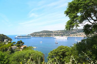 Nice, Fransa - 17 Haziran 2014: yolcu gemisi, Saint-Jean'den görünüm-
