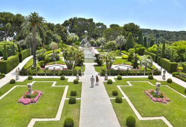 Nice, Fransa- 17 Haziran 2014: peyzaj bahçesi Villa Ephrussi de 