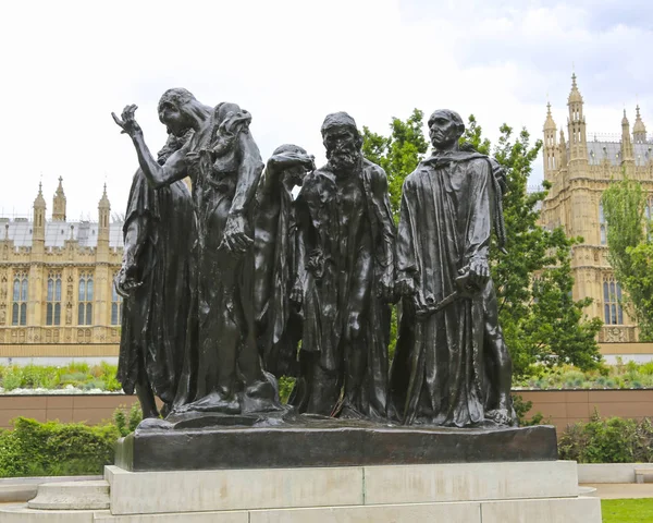 London, Storbritannien-22 maj 2016: skulptural gruppen The burghe — Stockfoto
