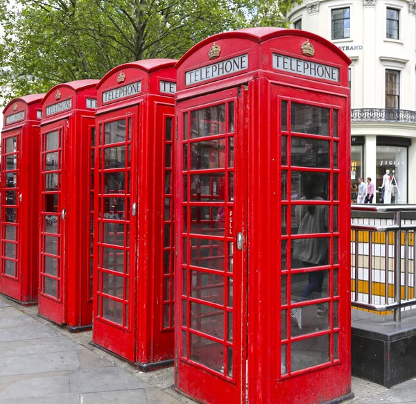 London, Great Britain -May 23, 2016: red phone booths Royalty Free Stock Images