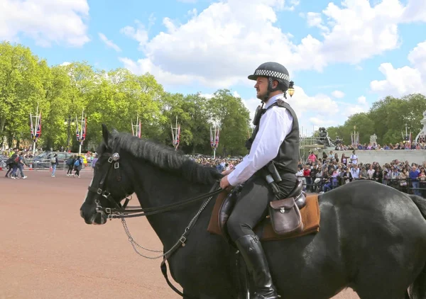 Londen, Groot-Brittannië-23 mei 2016: gemonteerde politie nabij bucking — Stockfoto