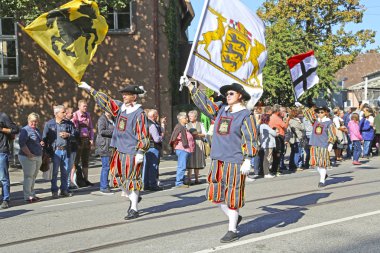 Stuttgart, Almanya-30 Eylül 2018: bira festivali, şenlikli pr