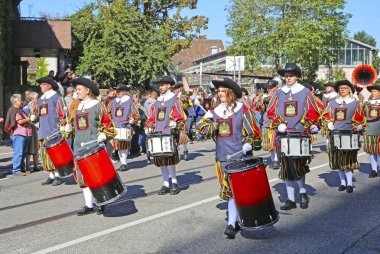 Stuttgart, Almanya-30 Eylül 2018: bira festivali, şenlikli pr